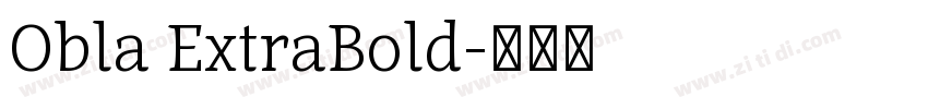 Obla ExtraBold字体转换